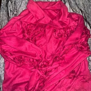 SHEIN Vibrant Pink Women's Fringe Jacket